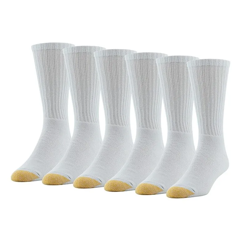 Gold Toe Harrington Mens 6 Pair Crew Socks