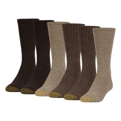 Gold Toe Harrington Mens 6 Pair Crew Socks
