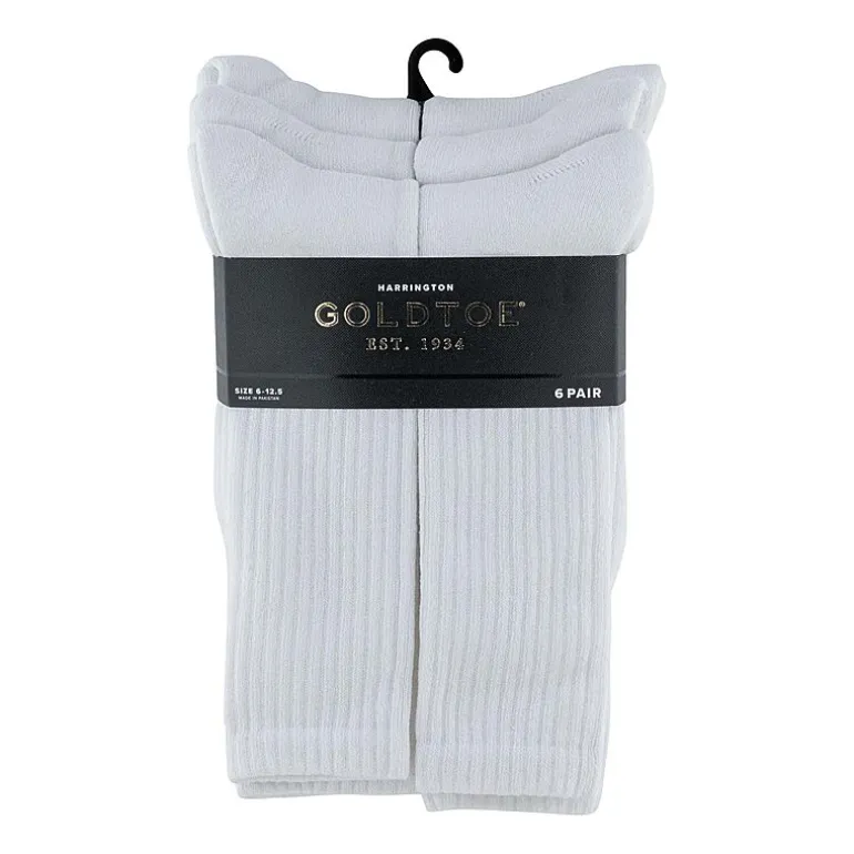 Gold Toe Harrington Mens 6 Pair Crew Socks