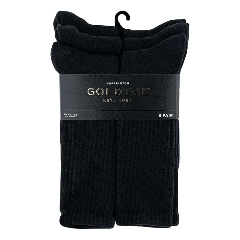 Gold Toe Harrington Mens 6 Pair Crew Socks
