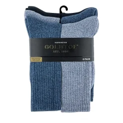 Gold Toe Harrington Mens 6 Pair Big and Tall Crew Socks