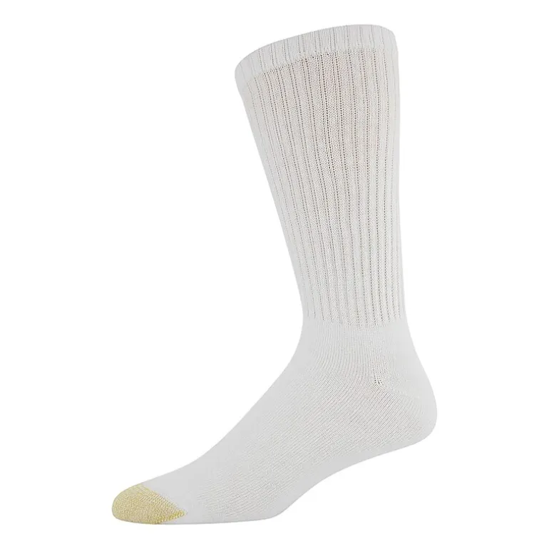 Gold Toe Harrington Mens 6 Pair Big and Tall Crew Socks