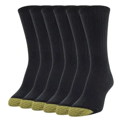 Gold Toe Ribbed Womens 6 Pair Crew Socks