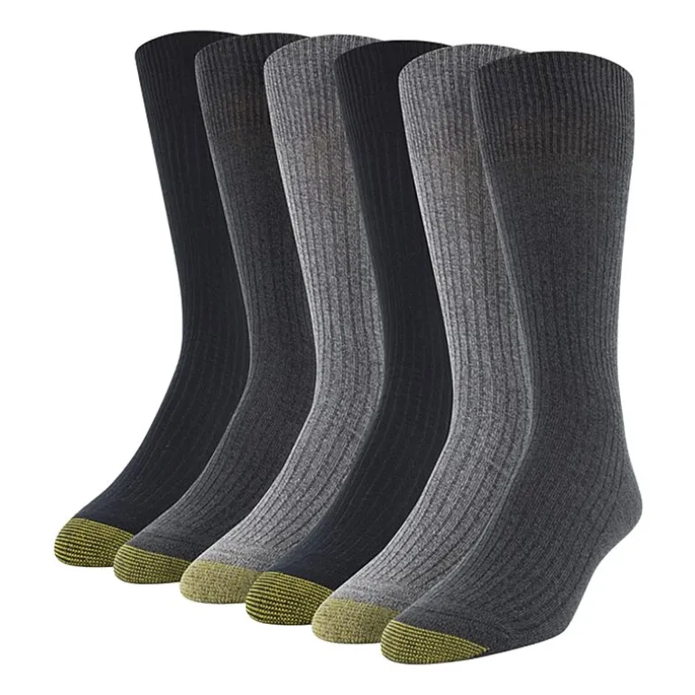 Gold Toe Stanton Mens 6 Pair Crew Socks