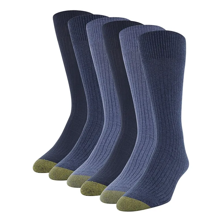 Gold Toe Stanton Mens 6 Pair Crew Socks