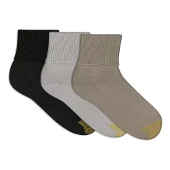 Gold Toe Ultra Soft Womens Multi-Pack 3 Pair Turncuff Socks