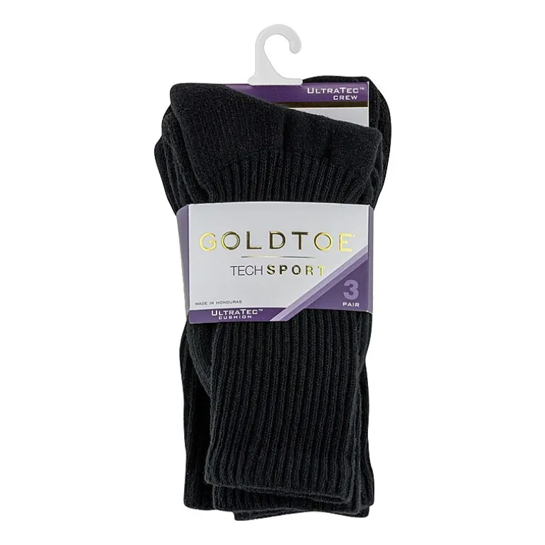 Gold Toe Ultra Tec Womens 3 Pair Crew Socks