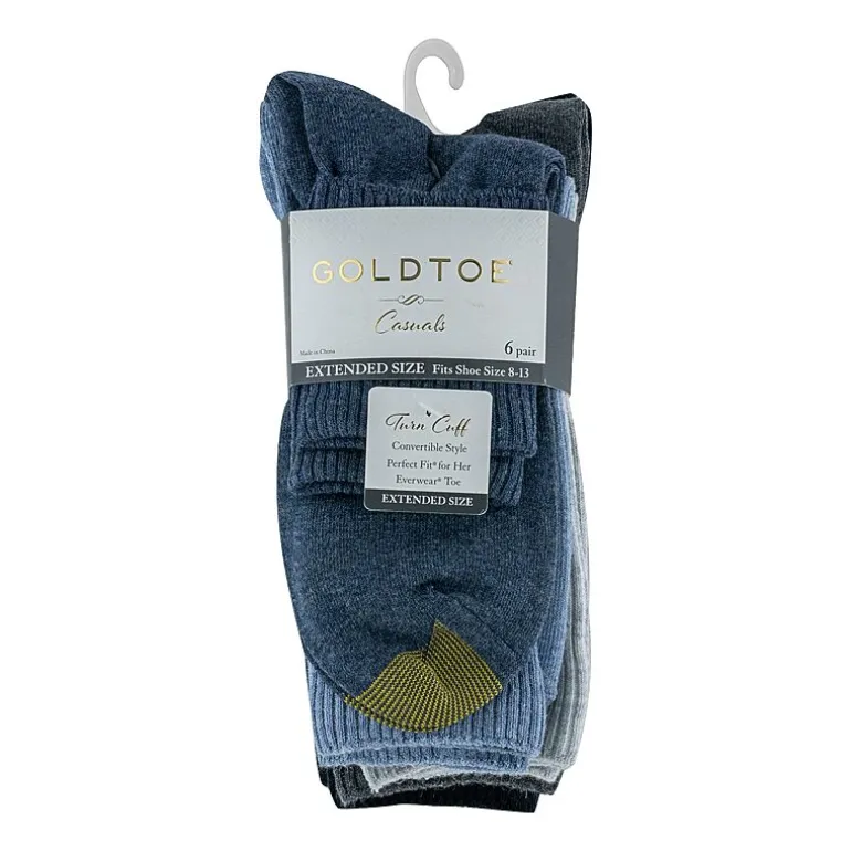 Gold Toe Womens 6 Pair Turncuff Socks