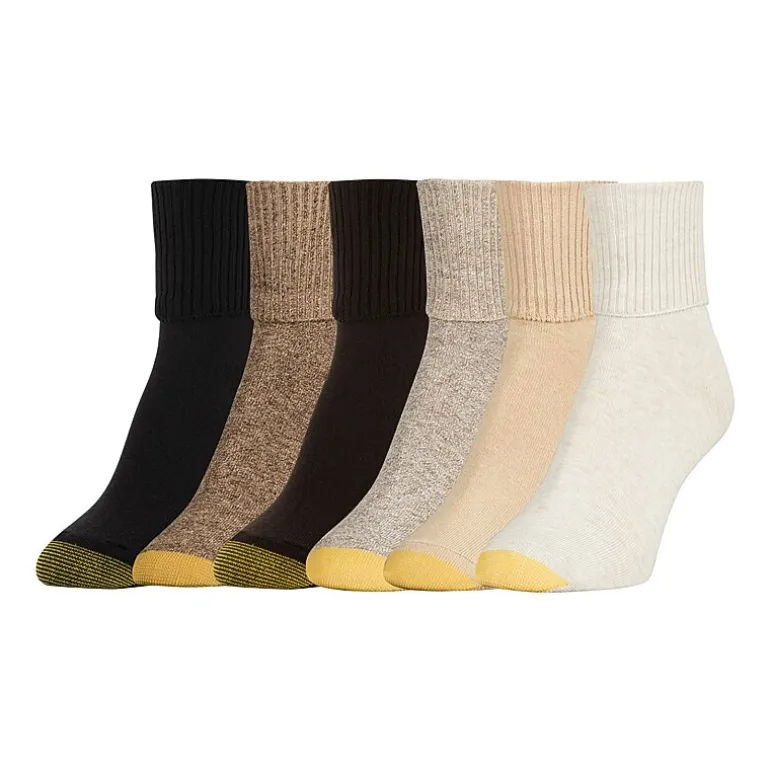 Gold Toe Womens 6 Pair Turncuff Socks