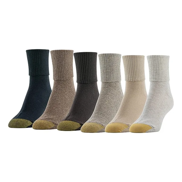 Gold Toe Womens 6 Pair Turncuff Socks