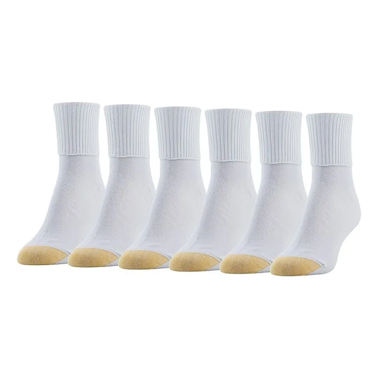 Gold Toe Womens 6 Pair Turncuff Socks
