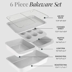 Gotham Steel Nonstick Stackable 6-pc. Bakeware Set