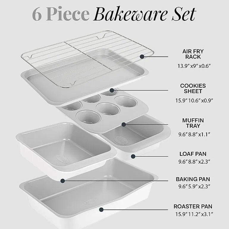 Gotham Steel Nonstick Stackable 6-pc. Bakeware Set