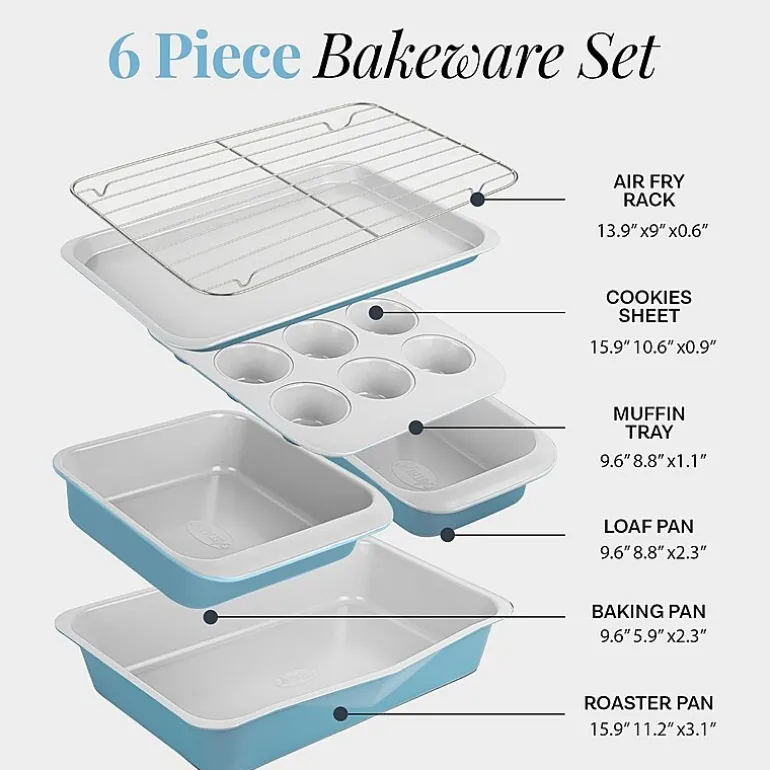 Gotham Steel Nonstick Stackable 6-pc. Bakeware Set