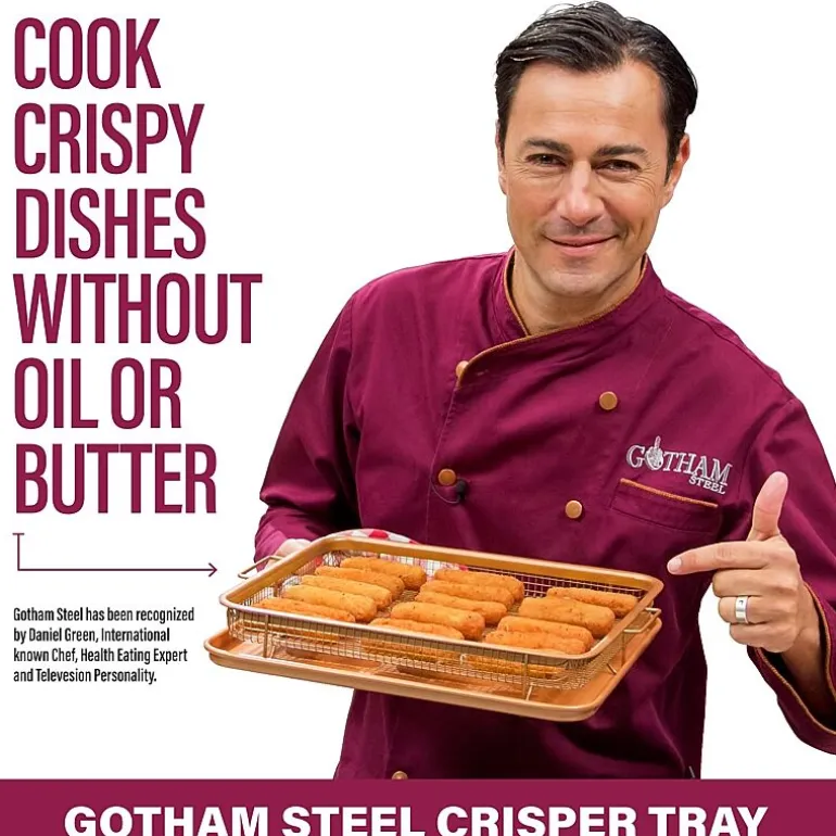 Gotham Steel 16.5"x12” XL Large 2-pc Nonstick Crisper Tray