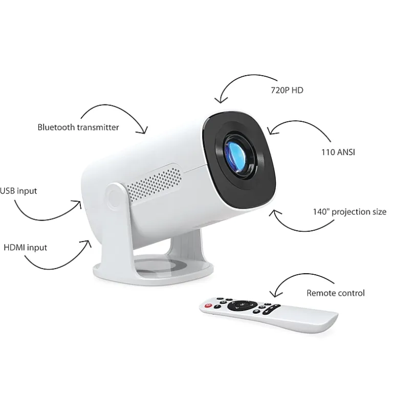 GPX 720p Projector and Screen Bundle