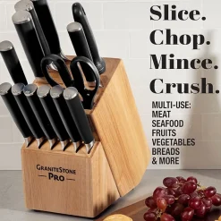 Granitestone 15-pc. Knife Block Set