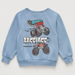 Grayson Little Toddler Boys Crew Neck Long Sleeve Hot Wheels Sweatshirt