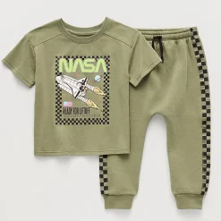 Grayson Little Toddler Boys NASA 2-pc. Pant Set