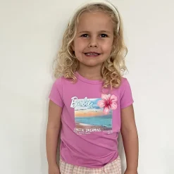 Grayson Little Toddler Girls Crew Neck Short Sleeve Regular Fit Barbie Graphic T-Shirt