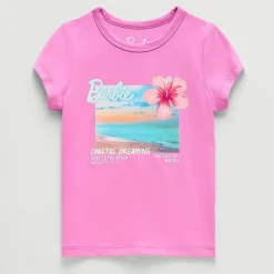 Grayson Little Toddler Girls Crew Neck Short Sleeve Regular Fit Barbie Graphic T-Shirt