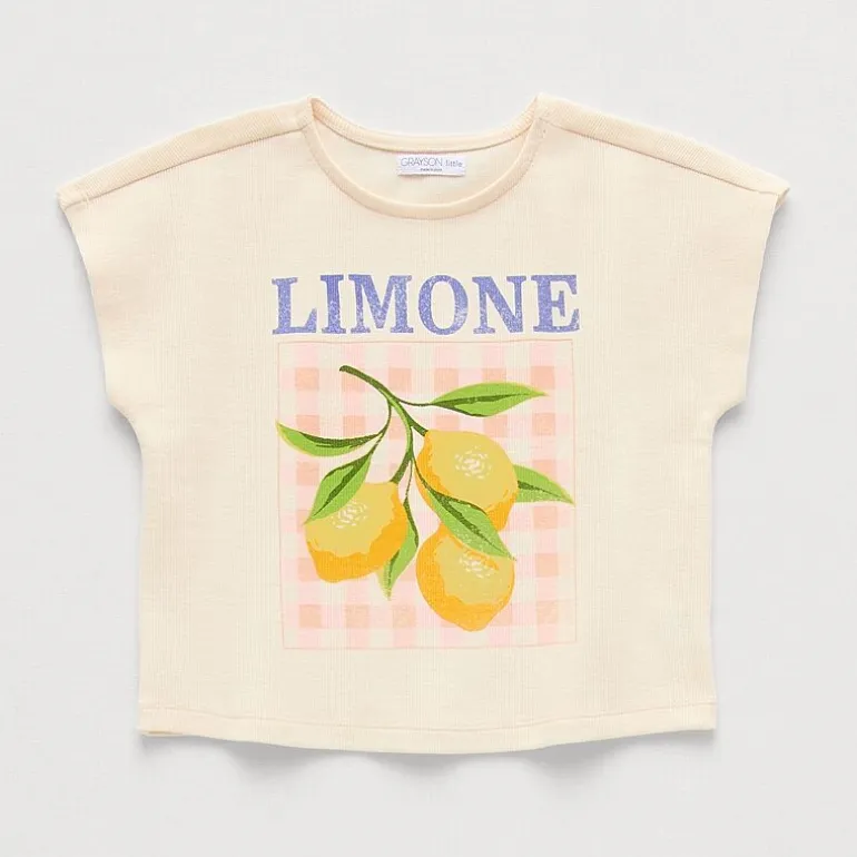 Grayson Little Toddler Girls Crew Neck Short Sleeve Relaxed Fit Graphic T-Shirt