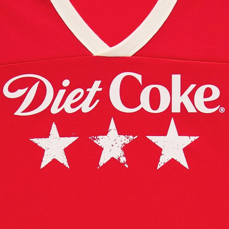 Grayson Threads, The Label Diet Coke Cropped Womens Juniors Crew Neck Short Sleeve Jersey