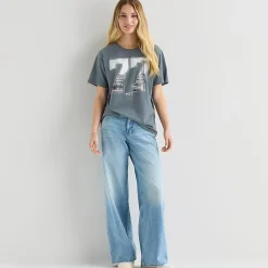 Grayson Threads, The Label New York Boyfriend Tee Womens Juniors Crew Neck Short Sleeve Loose Fit Graphic T-Shirt
