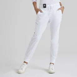 Grey's Anatomy™ by Barco Classic Grp534 Kira 5-Pocket Mid-Rise Jogger Womens Petite Moisture Wicking Scrub Pant
