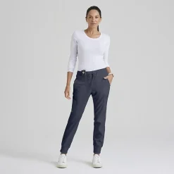 Grey's Anatomy™ by Barco Classic Grp534 Kira 5-Pocket Mid-Rise Jogger Womens Petite Moisture Wicking Scrub Pant