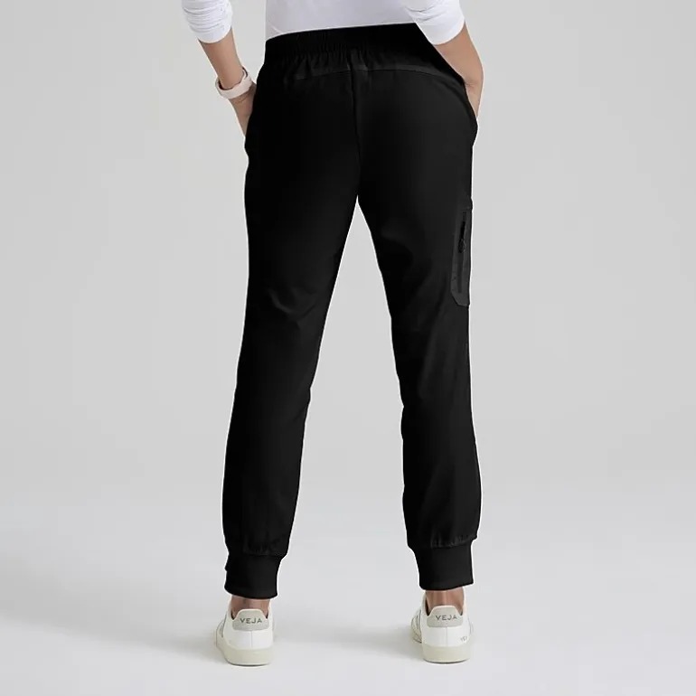 Grey's Anatomy™ by Barco Classic Grp534 Kira 5-Pocket Mid-Rise Jogger Womens Petite Moisture Wicking Scrub Pant
