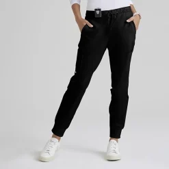 Grey's Anatomy™ by Barco Classic Grp534 Kira 5-Pocket Mid-Rise Jogger Womens Petite Moisture Wicking Scrub Pant