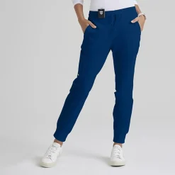 Grey's Anatomy™ by Barco Classic Grp534 Kira 5-Pocket Mid-Rise Jogger Womens Petite Moisture Wicking Scrub Pant