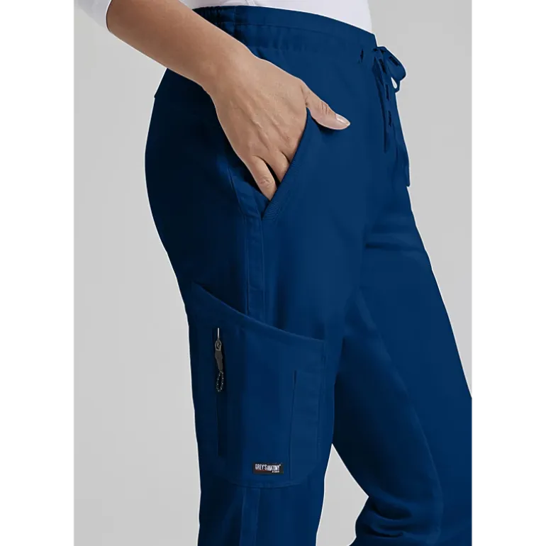 Grey's Anatomy™ by Barco Classic Grp534 Kira 5-Pocket Mid-Rise Jogger Womens Petite Moisture Wicking Scrub Pant