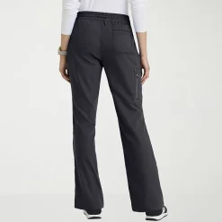 Grey's Anatomy™ by Barco Classic Grp735 Erin 5-Pocket Mid-Rise Fit & Flare Leg Womens Petite Stretch Fabric Moisture Wicking Scrub Pant
