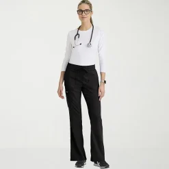 Grey's Anatomy™ by Barco Classic Grp735 Erin 5-Pocket Mid-Rise Fit & Flare Leg Womens Petite Stretch Fabric Moisture Wicking Scrub Pant