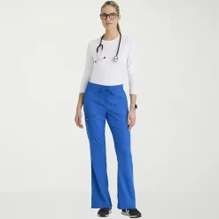 Grey's Anatomy™ by Barco Classic Grp735 Erin 5-Pocket Mid-Rise Fit & Flare Leg Womens Petite Stretch Fabric Moisture Wicking Scrub Pant