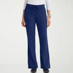 Grey's Anatomy™ by Barco Classic Grp735 Erin 5-Pocket Mid-Rise Fit & Flare Leg Womens Petite Stretch Fabric Moisture Wicking Scrub Pant