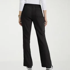 Grey's Anatomy™ by Barco Classic Grp735 Erin 5-Pocket Mid-Rise Fit & Flare Leg Womens Petite Stretch Fabric Moisture Wicking Scrub Pant