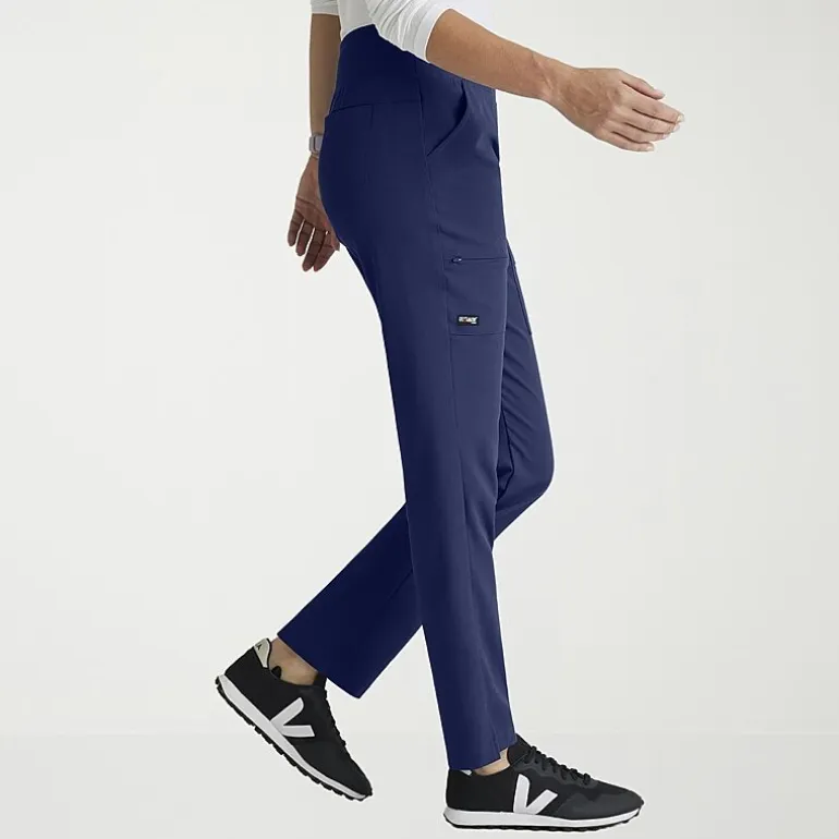 Grey's Anatomy™ by Barco Spandex Stretch Direct Grsp633 Relay 5-Pocket Mid-Rise Straight Leg Womens Plus Tall Stretch Fabric Moisture Wicking Wrinkle Resistant Scrub Pant