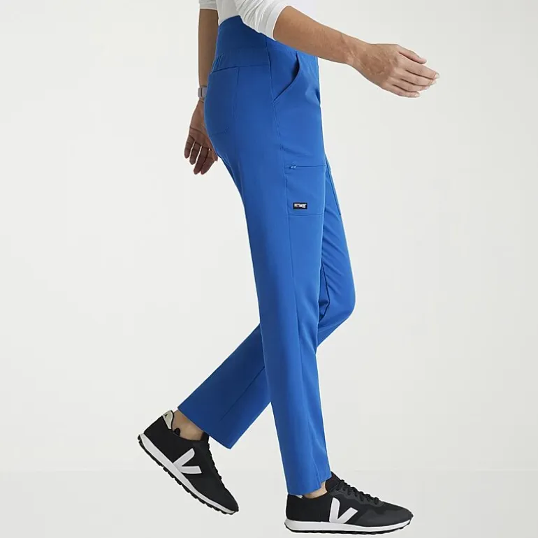 Grey's Anatomy™ by Barco Spandex Stretch Direct Grsp633 Relay 5-Pocket Mid-Rise Straight Leg Womens Plus Tall Stretch Fabric Moisture Wicking Wrinkle Resistant Scrub Pant