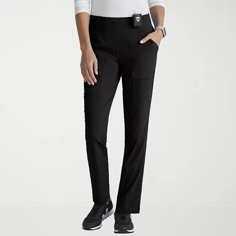 Grey's Anatomy™ by Barco Spandex Stretch Direct Grsp633 Relay 5-Pocket Mid-Rise Straight Leg Womens Plus Tall Stretch Fabric Moisture Wicking Wrinkle Resistant Scrub Pant