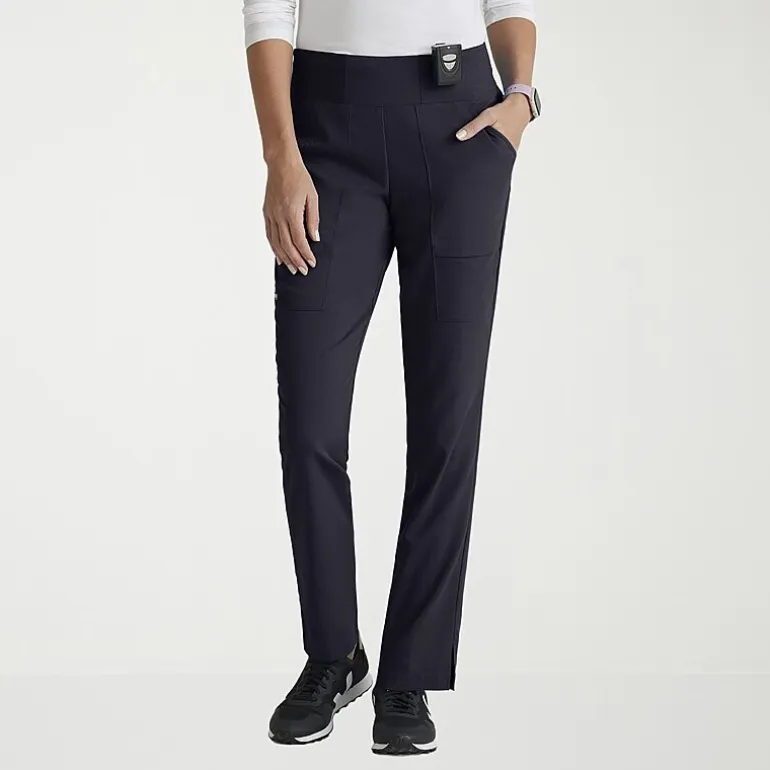Grey's Anatomy™ by Barco Spandex Stretch Direct Grsp633 Relay 5-Pocket Mid-Rise Straight Leg Womens Plus Tall Stretch Fabric Moisture Wicking Wrinkle Resistant Scrub Pant