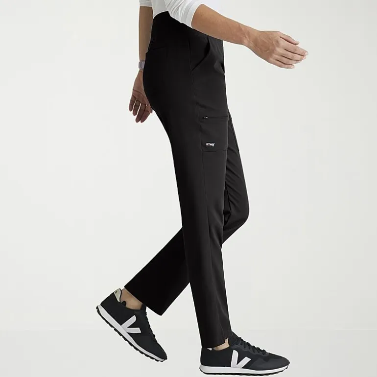 Grey's Anatomy™ by Barco Spandex Stretch Direct Grsp633 Relay 5-Pocket Mid-Rise Straight Leg Womens Plus Tall Stretch Fabric Moisture Wicking Wrinkle Resistant Scrub Pant