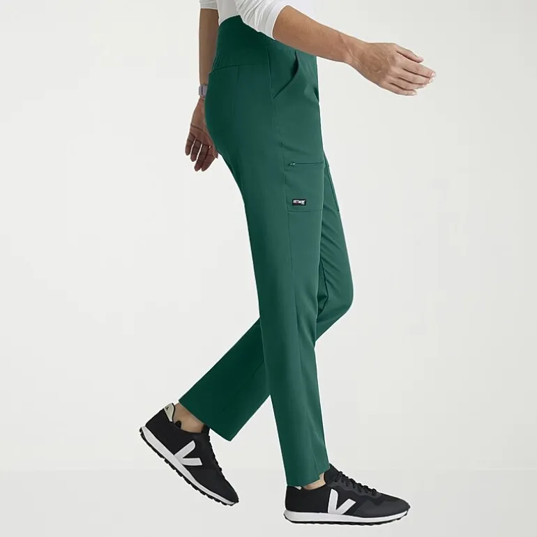 Grey's Anatomy™ by Barco Spandex Stretch Direct Grsp633 Relay 5-Pocket Mid-Rise Straight Leg Womens Plus Tall Stretch Fabric Moisture Wicking Wrinkle Resistant Scrub Pant