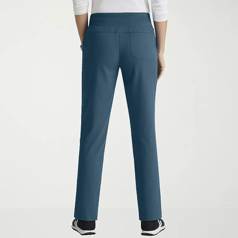 Grey's Anatomy™ by Barco Spandex Stretch Direct Grsp633 Relay 5-Pocket Mid-Rise Straight Leg Womens Plus Tall Stretch Fabric Moisture Wicking Wrinkle Resistant Scrub Pant