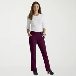 Grey's Anatomy™ by Barco Spandex Stretch Direct Grsp633 Relay 5-Pocket Mid-Rise Straight Leg Womens Plus Tall Stretch Fabric Moisture Wicking Wrinkle Resistant Scrub Pant