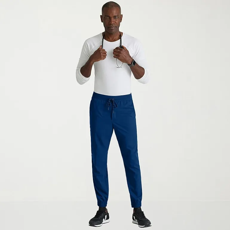 Grey's Anatomy™ by Barco Spandex Stretch Direct Grsp634 Striker 4-Pocket Jogger Mens Big and Tall Stretch Fabric Moisture Wicking Wrinkle Resistant Scrub Pant