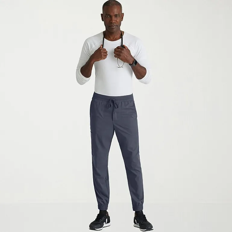 Grey's Anatomy™ by Barco Spandex Stretch Direct Grsp634 Striker 4-Pocket Jogger Mens Big and Tall Stretch Fabric Moisture Wicking Wrinkle Resistant Scrub Pant