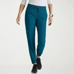 Grey's Anatomy™ by Barco Spandex Stretch Direct Grsp632 Dash 5-Pocket Mid-Rise Jogger Womens Plus Tall Stretch Fabric Moisture Wicking Wrinkle Resistant Scrub Pant